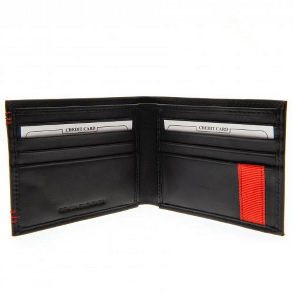 Black - Back - Liverpool FC Unisex Adults Leather Stitched Wallet