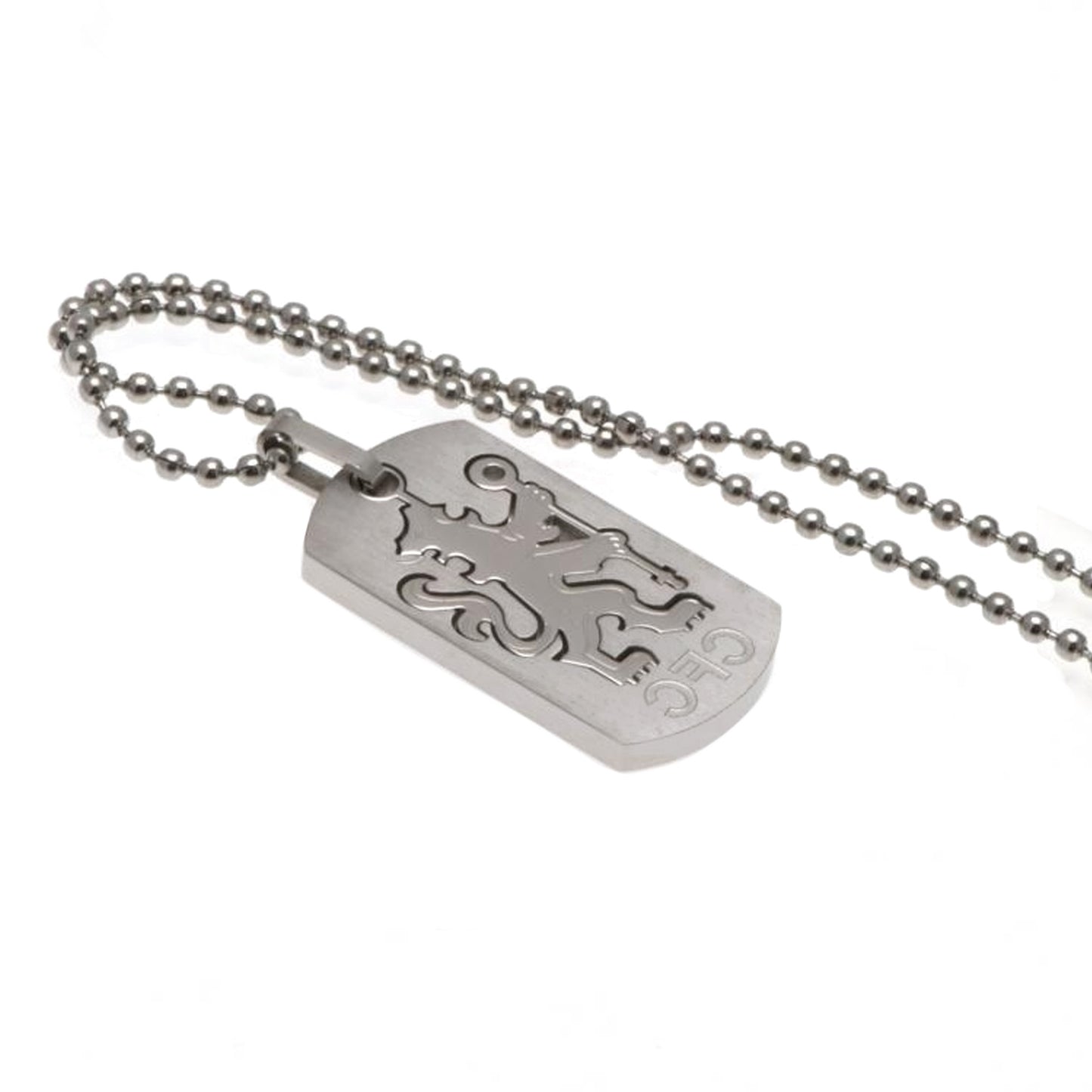 Silver - Back - Chelsea FC Unisex Adults Dog Tag And Chain