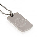Silver - Front - Chelsea FC Unisex Adults Engraved Dog Tag And Chain