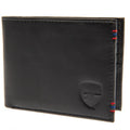 Black - Front - Arsenal FC Mens Leather Stitched Wallet