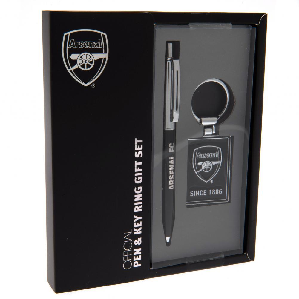 Black-Silver - Front - Arsenal FC Pen And Keyring Set