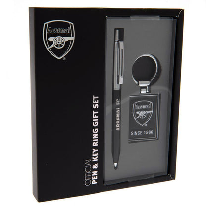 Black-Silver - Front - Arsenal FC Pen And Keyring Set