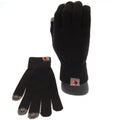 Black - Front - Watford FC Adults Knitted Touchscreen Gloves