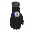 Black - Back - Chelsea FC Childrens-Kids Knitted Gloves