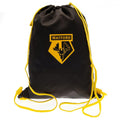Black-Yellow - Front - Watford FC Crest Drawstring Gym Bag