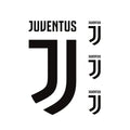Black-White - Front - Juventus FC Official Wall Stickers (Pack Of 4)