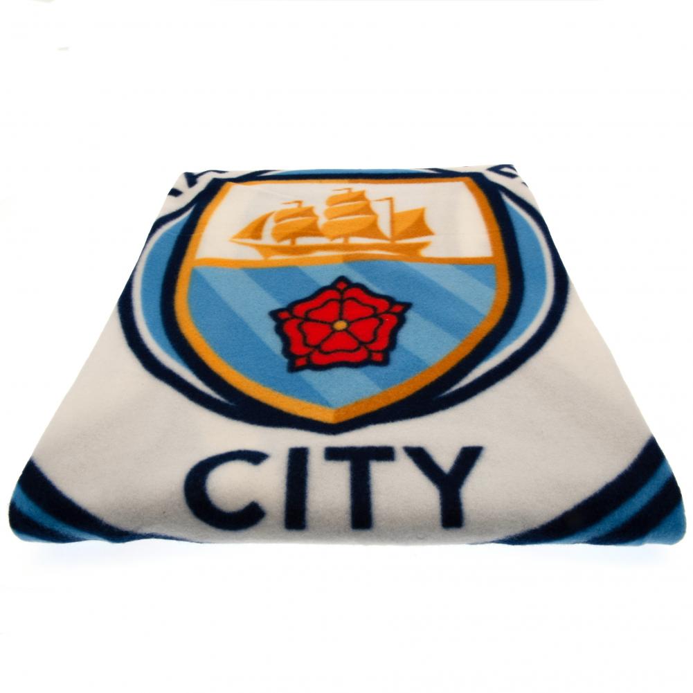 Sky Blue - Back - Manchester City FC Official PL Fleece Blanket