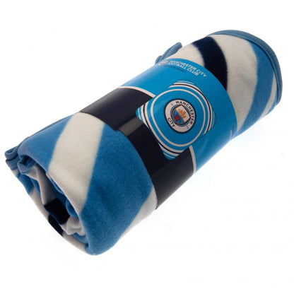 Sky Blue - Side - Manchester City FC Official PL Fleece Blanket