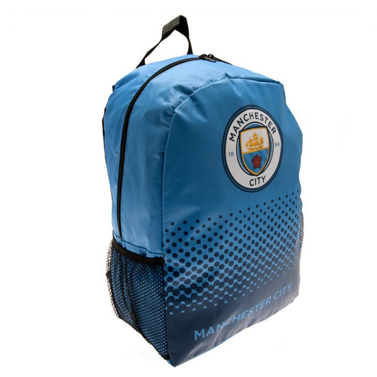 Blue - Front - Manchester City FC Fade Design Backpack