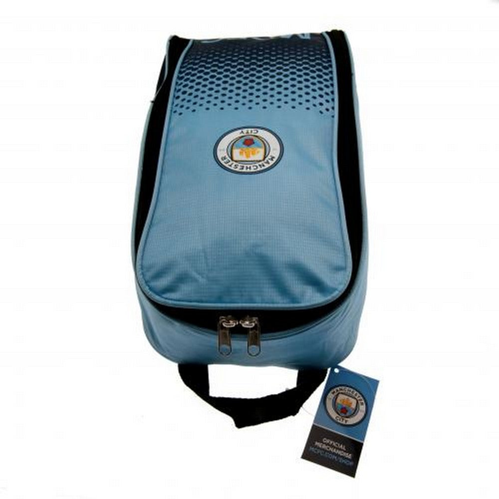 Blue - Side - Manchester City FC Face Design Boot Bag