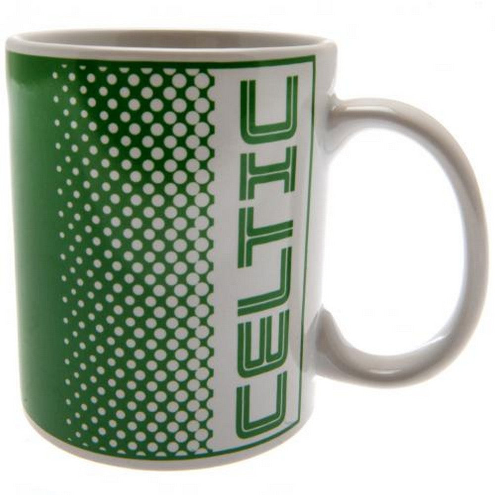 Green - Side - Celtic FC Crest Fade Design Mug