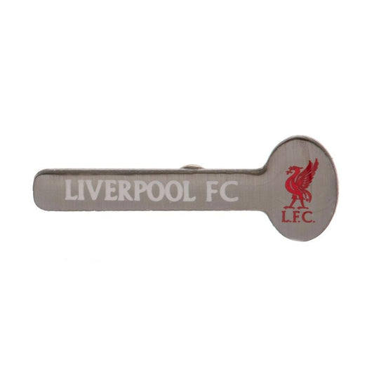 Silver - Front - Liverpool FC Text Metal Badge