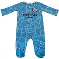 Blue - Front - Manchester City FC Baby Sleepsuit