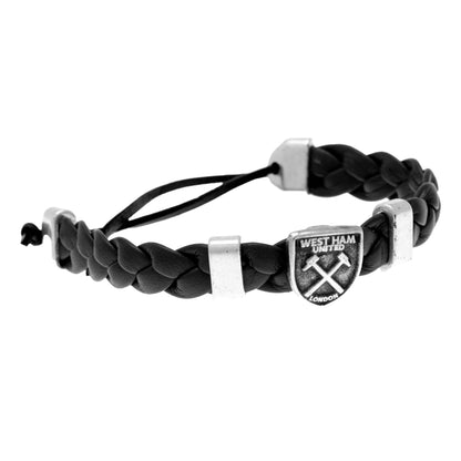Black - Back - West Ham United FC Unisex Adult Slider Bracelet