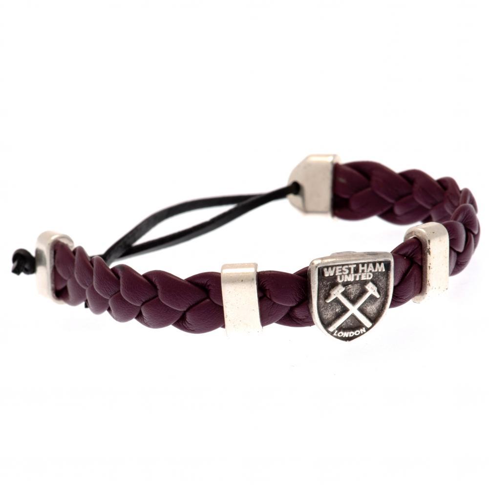 Claret Red - Back - West Ham United FC Unisex Adult Slider Bracelet