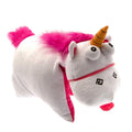 White-Pink - Front - Despicable Me Official Fluffy Unicorn Folding Cushion
