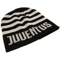 Black-White - Back - Juventus FC Striped Beanie