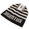 Black-White - Side - Juventus FC Striped Beanie