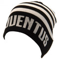 Black-White - Front - Juventus FC Striped Beanie