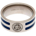Silver-Blue Stripe - Front - Leicester City FC Striped Ring