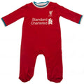 Red - Front - Liverpool FC Baby Logo Sleepsuit