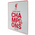 White-Red - Side - Liverpool FC Premier League Champions Door Sign