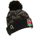 Black-Grey - Back - England RFU Unisex Adult Umbro Ski Hat