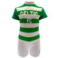 White-Green - Front - Celtic FC Baby T-Shirt & Shorts Set