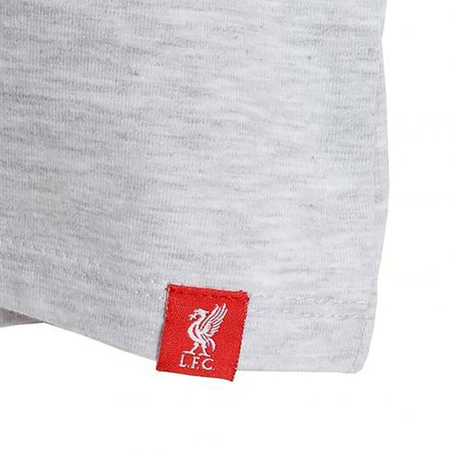 Ice Grey Marl - Side - Liverpool FC Womens-Ladies Liver Bird T-Shirt