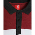 Charcoal Black-Red-White - Back - Liverpool FC Mens Colour Block Polo Shirt