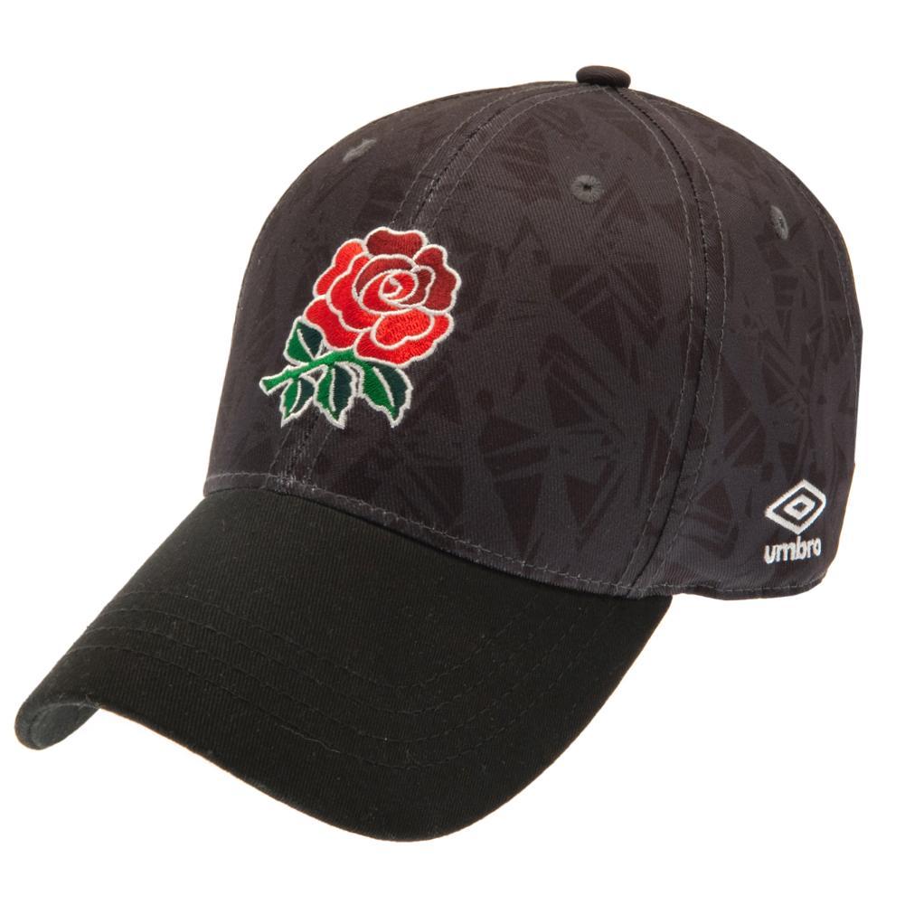 Black-Red - Front - England RFU Unisex Adult Umbro Cap