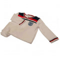 White-Red-Blue - Back - England FA Baby 82 Retro Sleepsuit