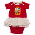 Red-White - Front - British & Irish Lions Baby Tutu Skirt Bodysuit