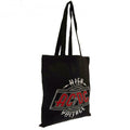 Black - Side - AC-DC Canvas Tote Bag