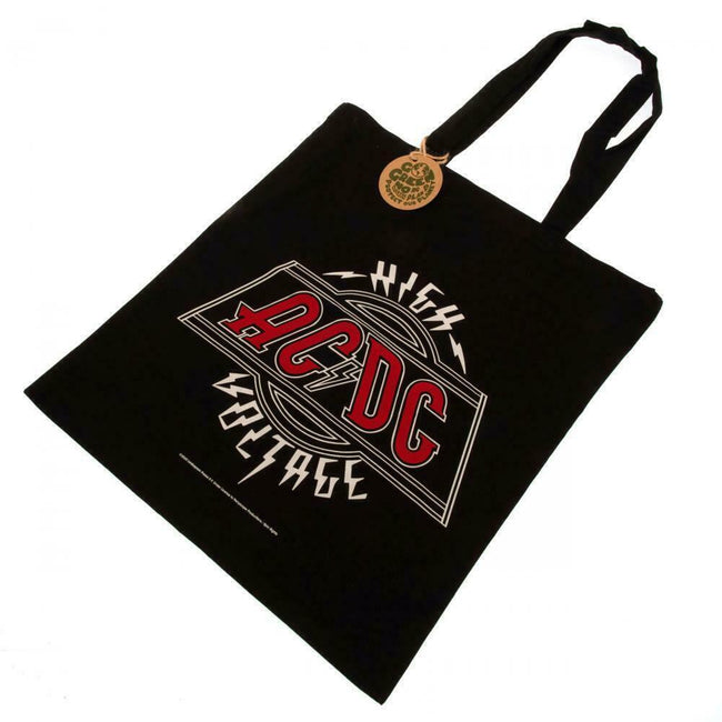 Black - Lifestyle - AC-DC Canvas Tote Bag