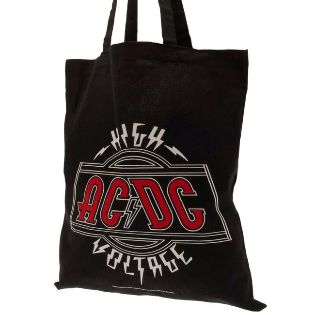 Black - Front - AC-DC Canvas Tote Bag