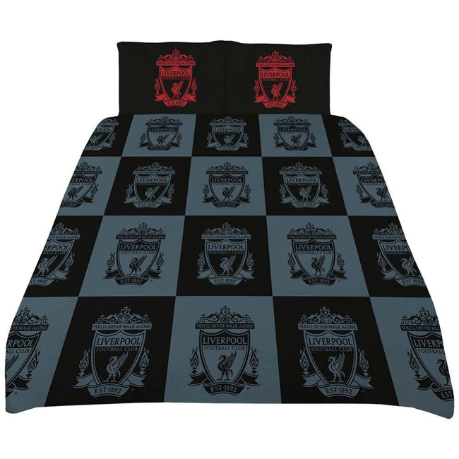 Black-Red-Grey - Close up - Liverpool FC Duvet Cover Set