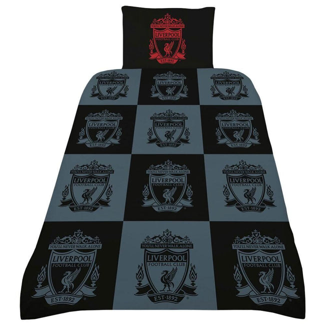Black-Red-Grey - Front - Liverpool FC Duvet Cover Set