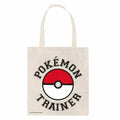Cream-Red-White - Front - Pokemon Trainer Canvas Tote Bag