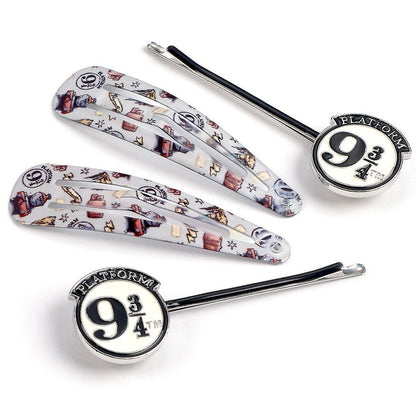 Multicoloured - Front - Harry Potter 9 & 3 Quarters Hair Clip Set (Pack of 4)