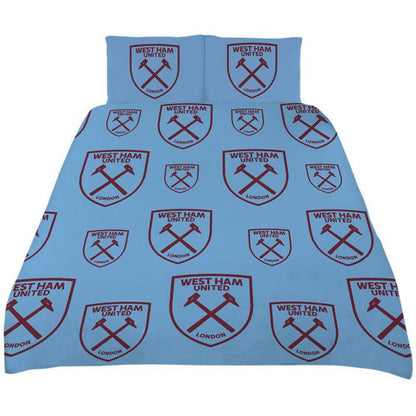 Claret Red-Sky Blue - Back - West Ham United FC Duvet Cover Set