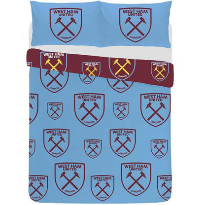 Claret Red-Sky Blue - Side - West Ham United FC Duvet Cover Set