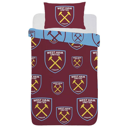 Claret Red-Sky Blue - Lifestyle - West Ham United FC Duvet Cover Set