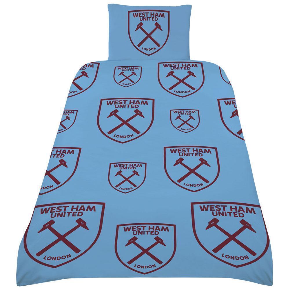 Claret Red-Sky Blue - Pack Shot - West Ham United FC Duvet Cover Set