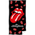 Black-Red - Front - The Rolling Stones Logo Cotton Beach Towel