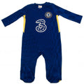 Blue - Front - Chelsea FC Baby Sleepsuit