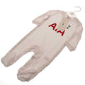 White - Back - Tottenham Hotspur FC Baby Cotton Sleepsuit