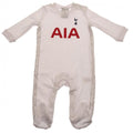 White - Front - Tottenham Hotspur FC Baby Cotton Sleepsuit