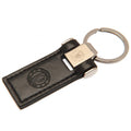 Black-Silver - Back - Chelsea FC Leather Keyring