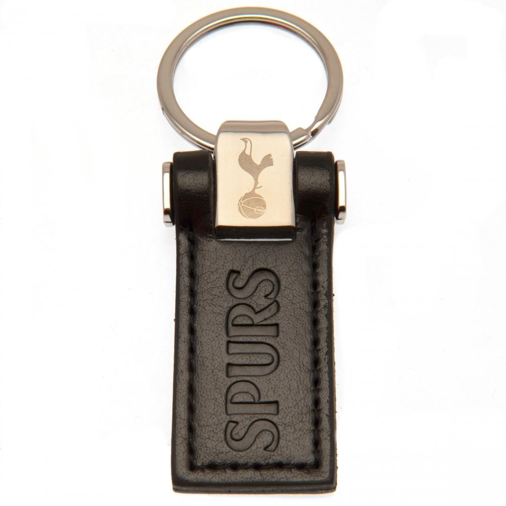 Black-Gold - Front - Tottenham Hotspur FC Leather Keyring